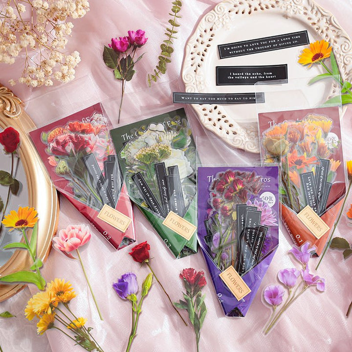 The Garden of Eres PET Floral Garden Stickers with Dried Flowers