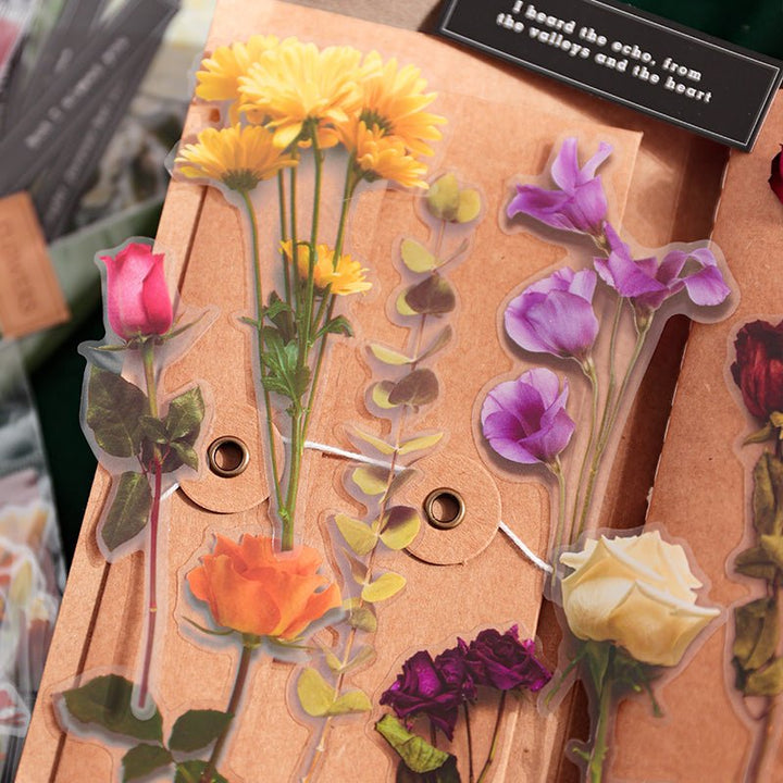 The Garden of Eres Floral Stickers Large Dried Flower Garden Design