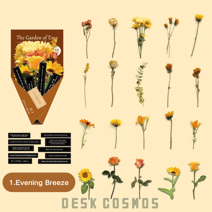 The Garden of Eres Fall Breeze Dried Flower Garden Stickers