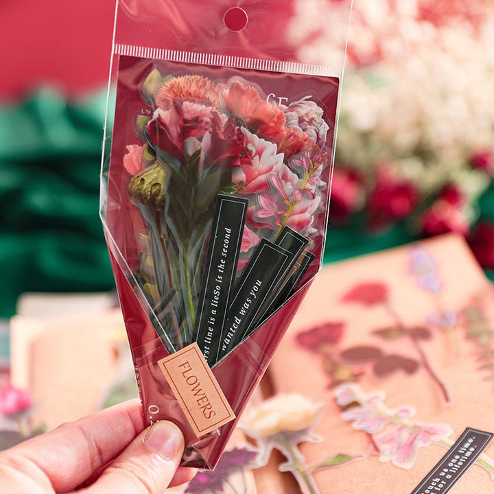 The Garden of Eres Large Floral Dried Flower Stickers for Scrapbook