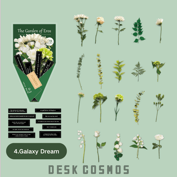 The Garden of Eres Starry Night Dream Dried Flower Garden Stickers