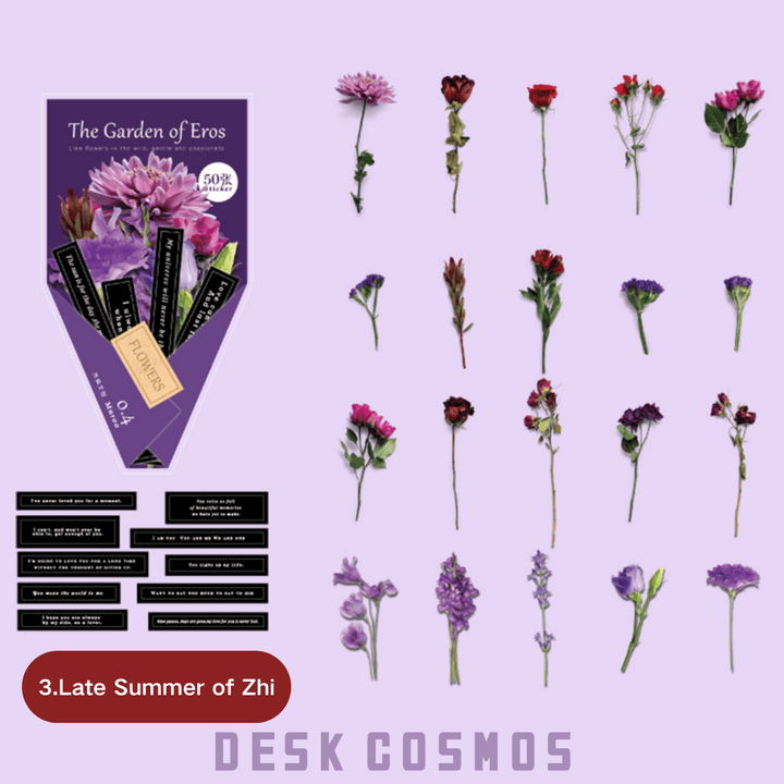 The Garden of Eres Summer End Dried Flower Garden Stickers