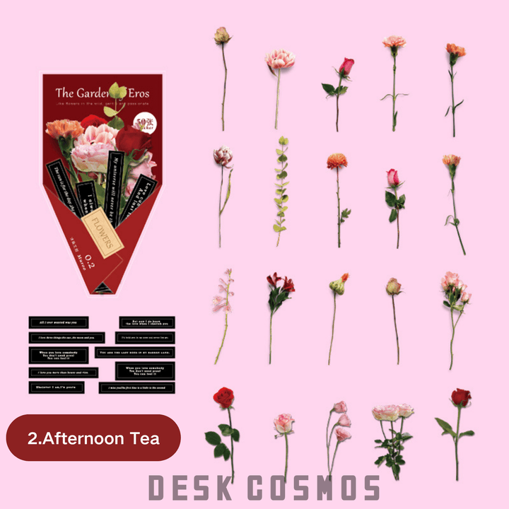 The Garden of Eres Afternoon Tea Dried Flower Garden Stickers