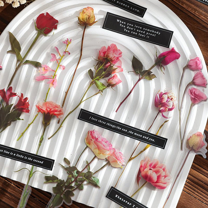 The Garden of Eres PET Stickers Dried Flower Garden Scrapbooking Decoration