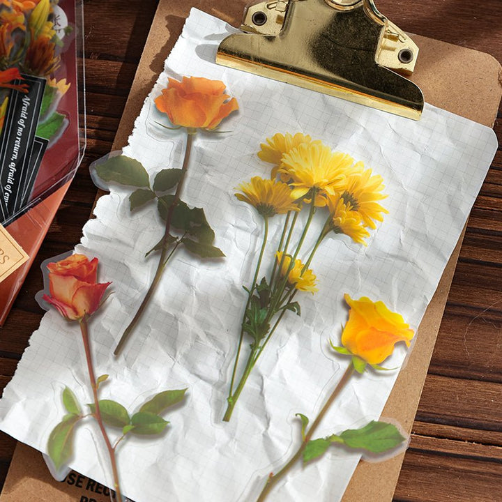 The Garden of Eres Vintage Floral Dried Flower Stickers