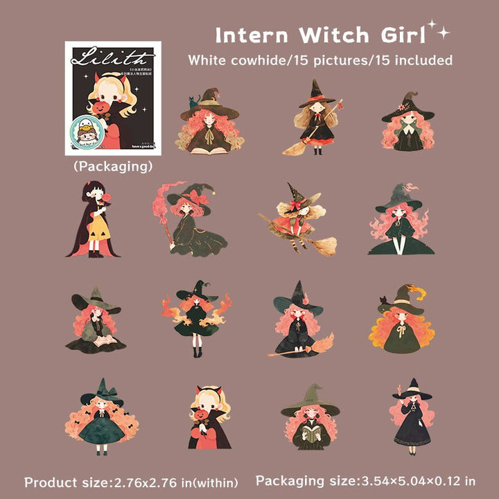 The Little Witch Lilith Magic Sticker Decorative Craft