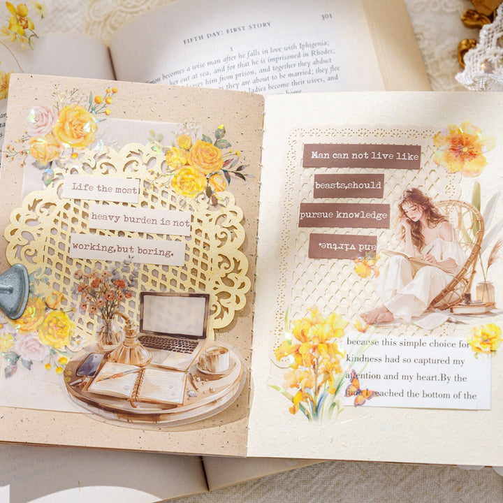 The Shadow Of Flowers And Poetry PET Tape Daily Collage Sweet and Cute