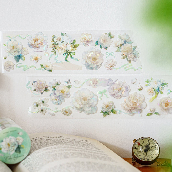 The Shadow Of Flowers And Poetry PET Tape Floral Watercolor Butterflies and Insects