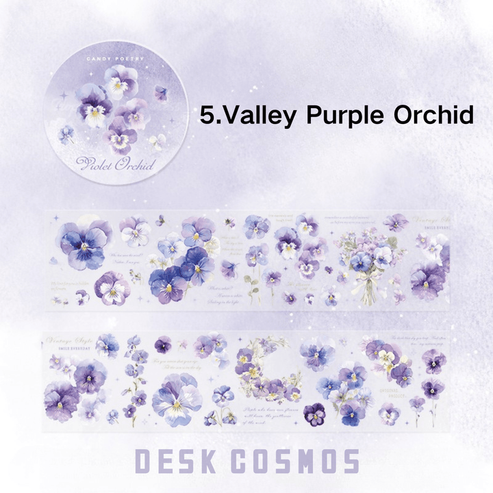 The Shadow Of Flowers And Poetry Valley Purple Orchid Sweet and Cute