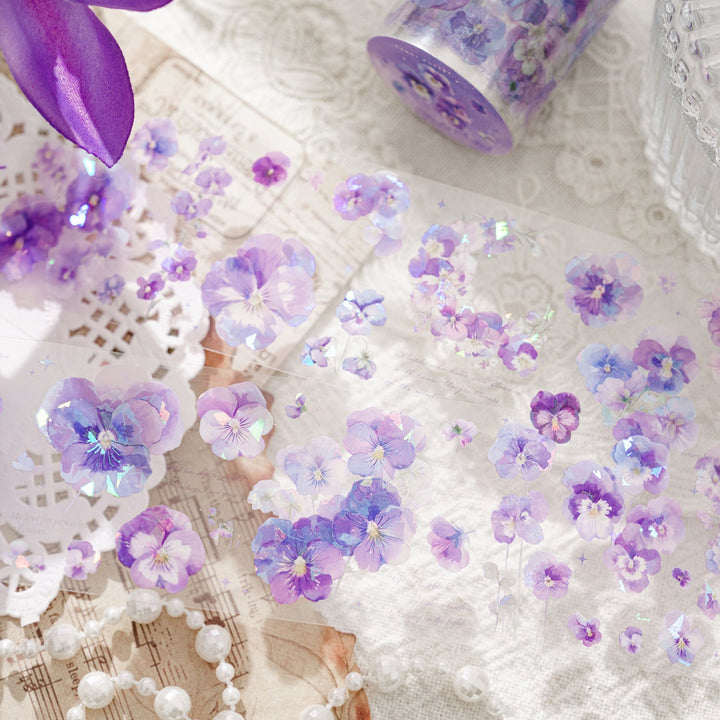 The Shadow Of Flowers And Poetry PET Tape Shell Shine Butterflies and Floral