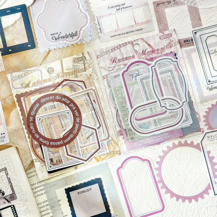 Time Trace PET Stickers for Daily Diary Layouts