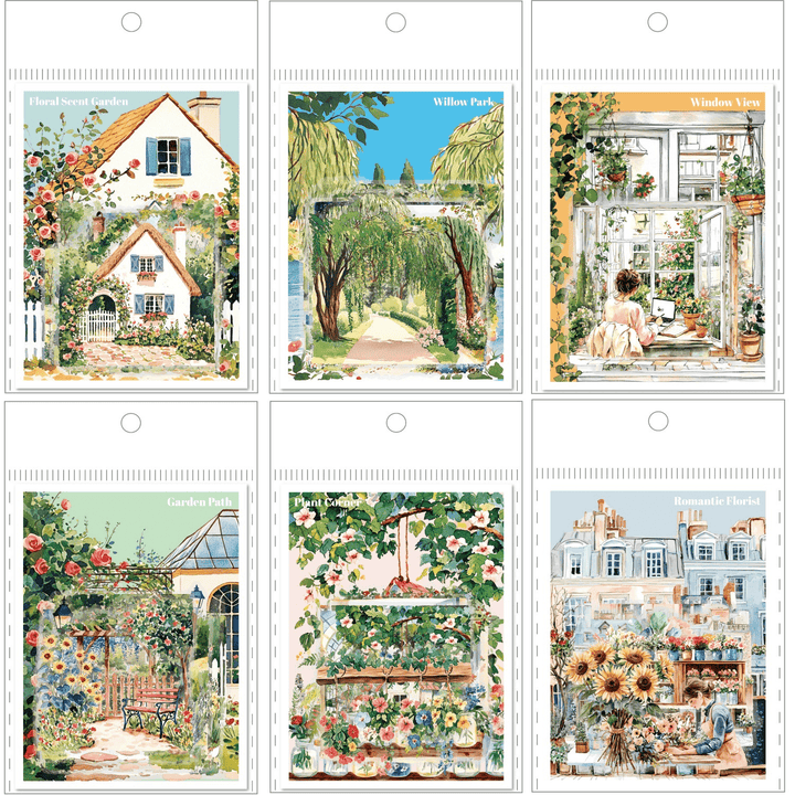Town Stickers PET Little Town Memo Planner Supplies