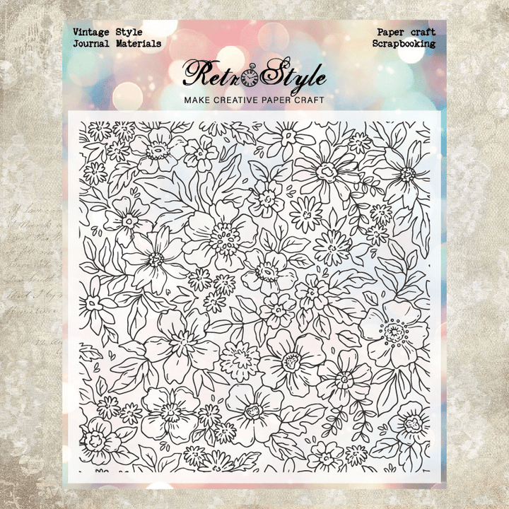 Transparent Stamp Rosewood Pattern Series retro journaling stamp