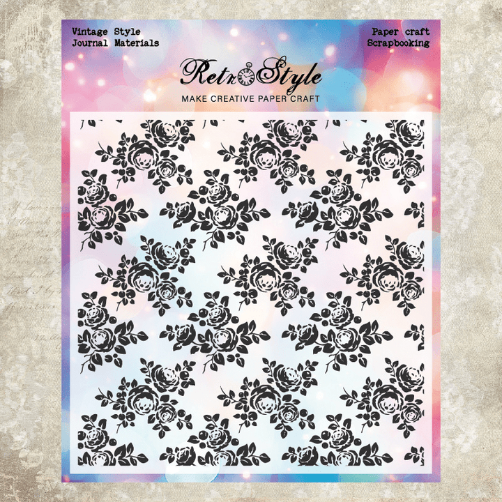 Transparent Stamp Rosewood Pattern Series clear rose texture