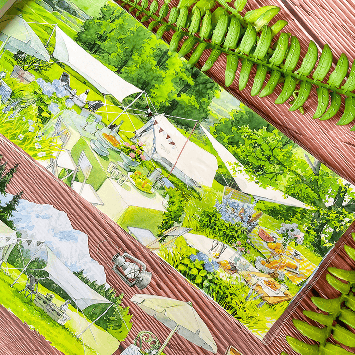 Travel Spring Camping In The Wild PET Tape Journal Supplies