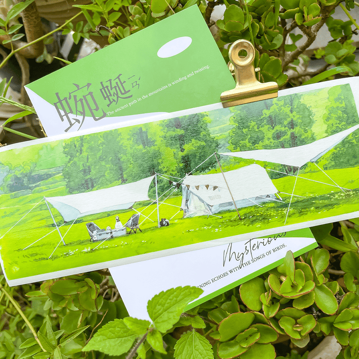 Travel Spring Camping In The Wild PET Tape Planner Decoration