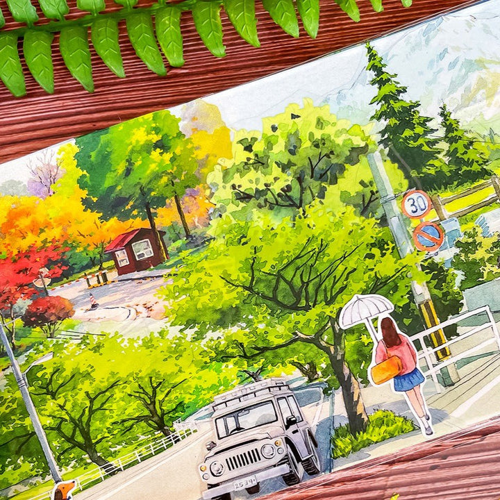 Spring Camping In The Wild PET Tape Travel Suitable For Diary Creation