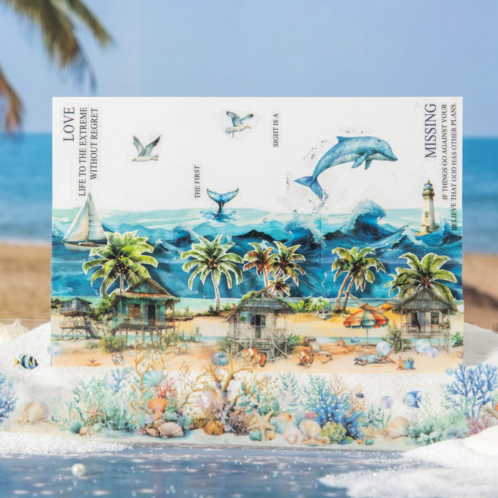 Travel PET Tape Diary of a Tour Ocean Style travel diary sticker roll