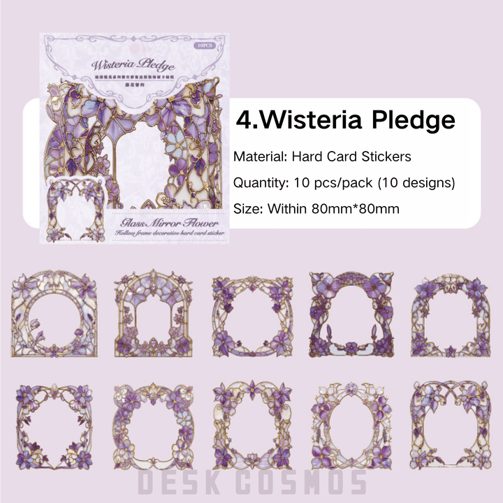 Travel Time Vine Pledge Floral Window Border Stickers Vintage Style