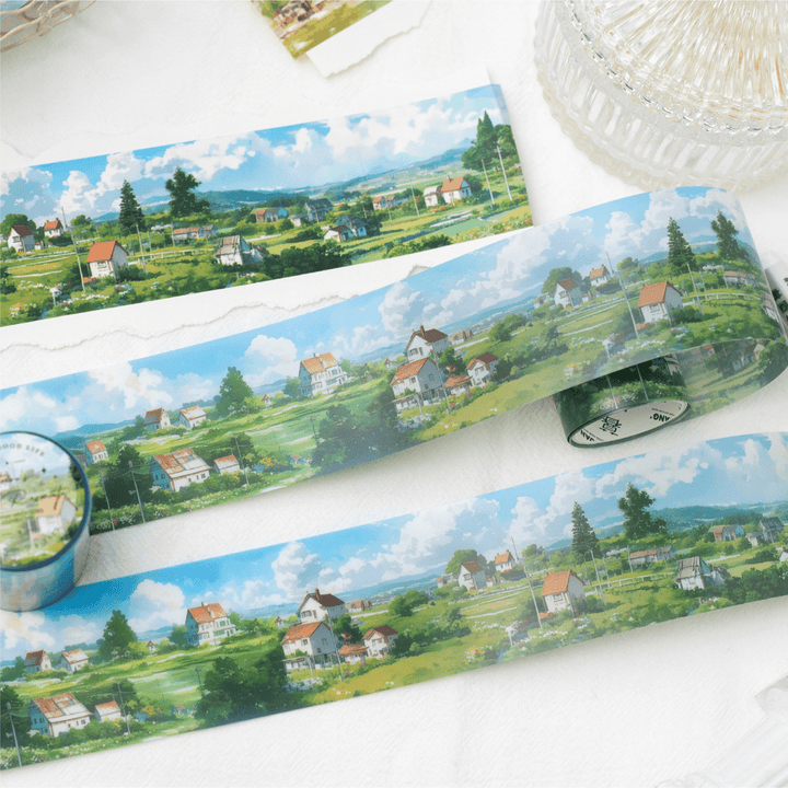 Travel Time Scenery Tape City Countryside Collage