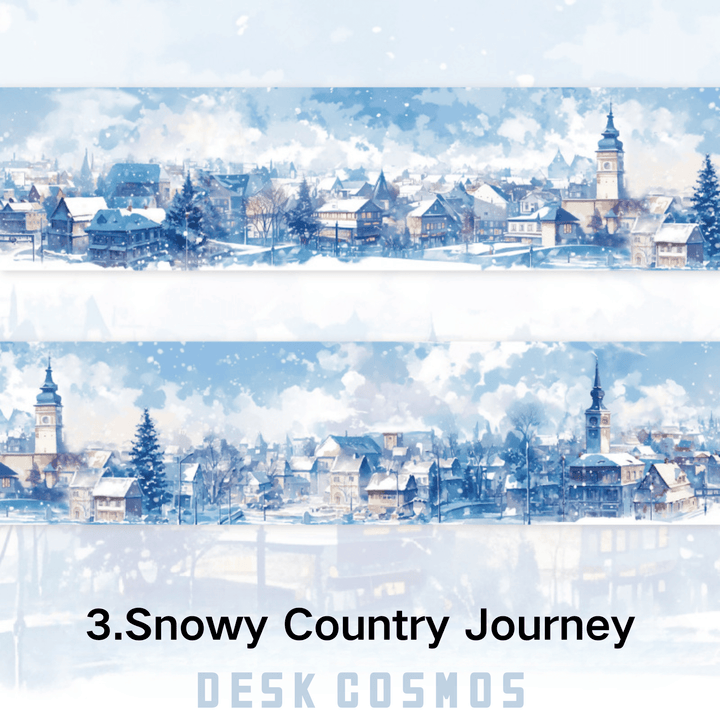 Travel Time Snowy Country Journey Scenery Tape Nature