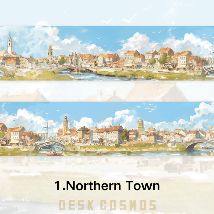 Travel Time Northern Town Scenery Tape Seasonal Nature