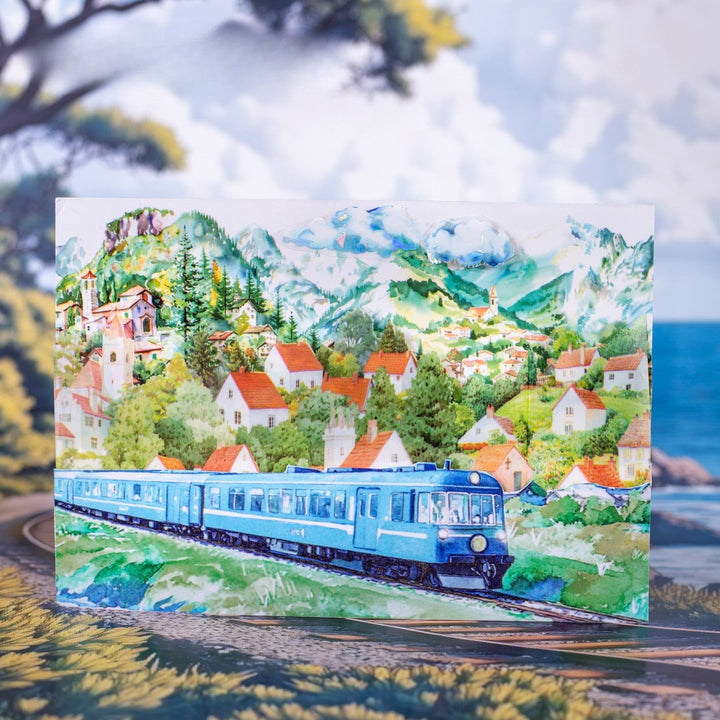 Travel Washi Tape The Train on the Road scenery washi