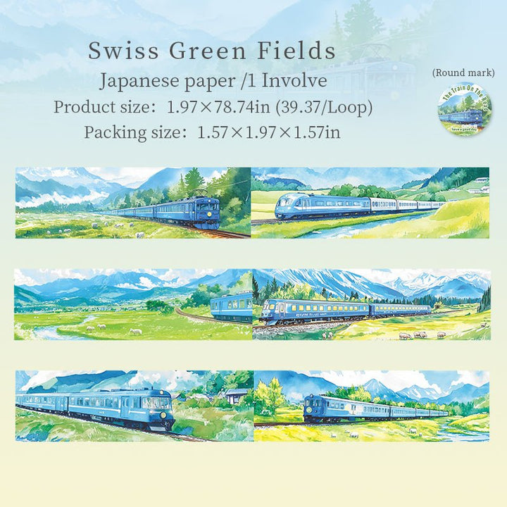 Travel Washi Tape The Train on the Road nature sticker