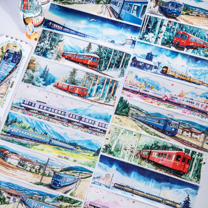 Travel Washi Tape The Train on the Road scenery tape
