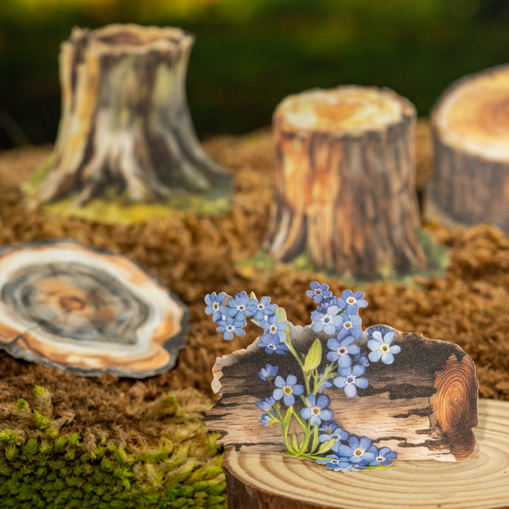 Wood Grain Time Creative Nature Stickers DIY Handcraft
