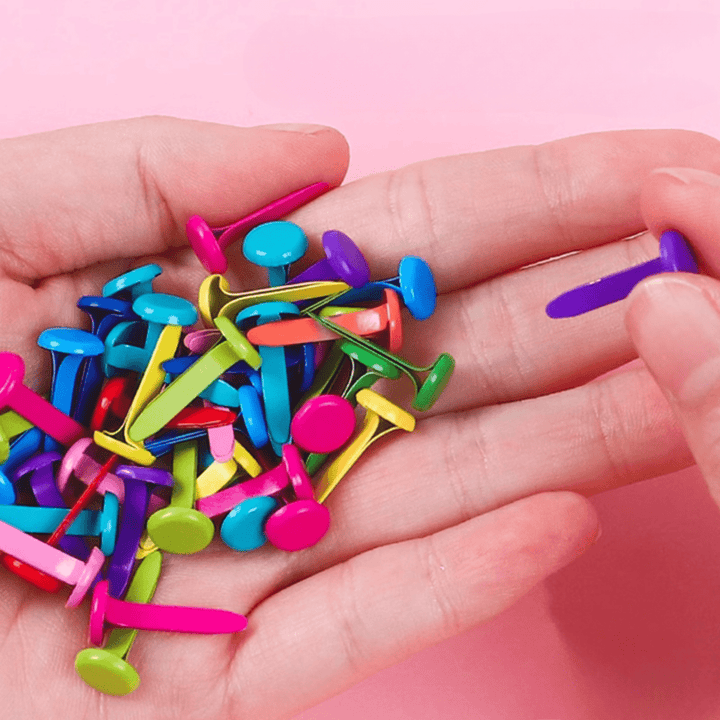 Two-pronged Pins Colorful Retro Craft Supplies for DIY Enthusiasts