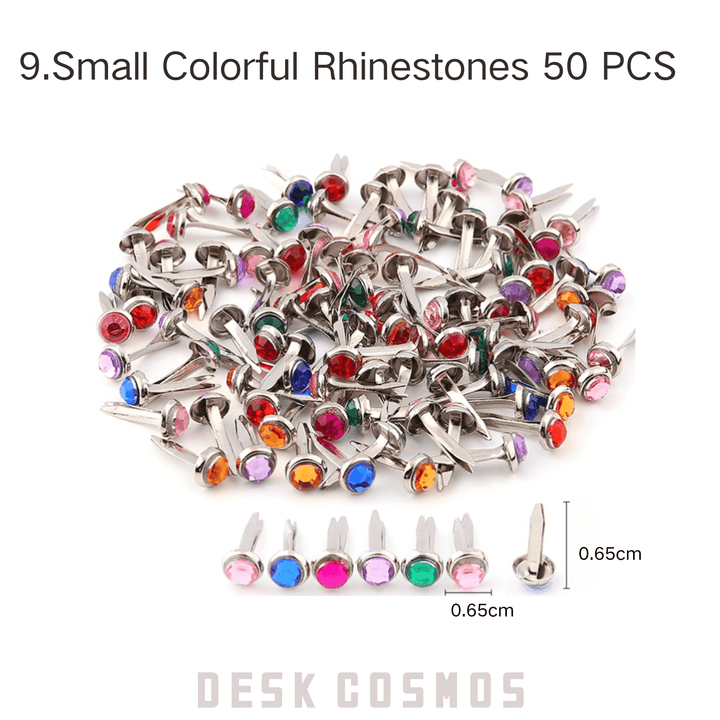 Small Rhinestone Two-pronged Pins for Detailed Craft and Decor Projects