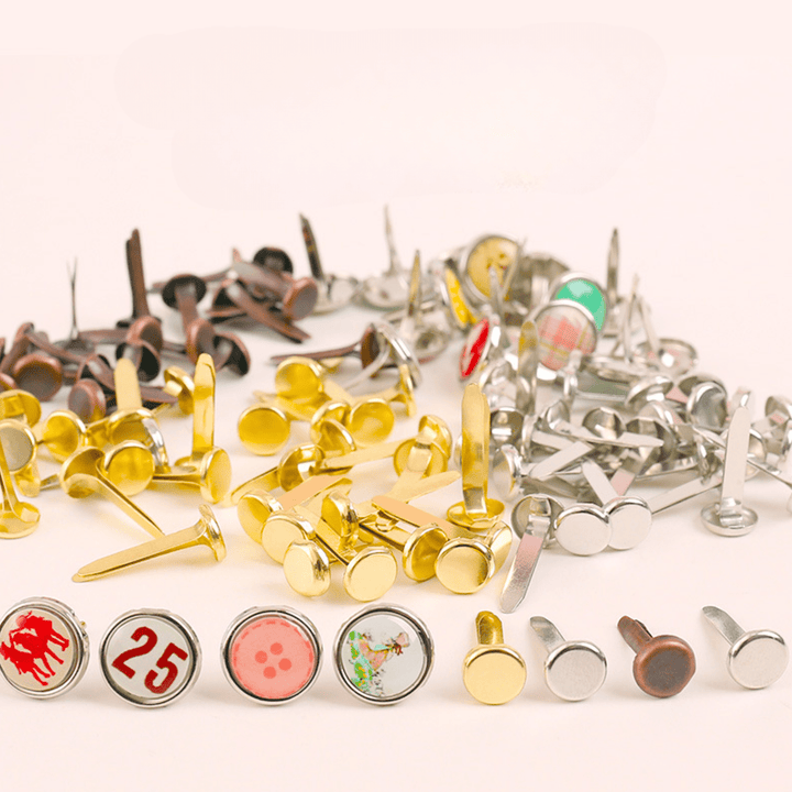 Two-pronged Pins Background Decorative Pins for Collage Art Creations