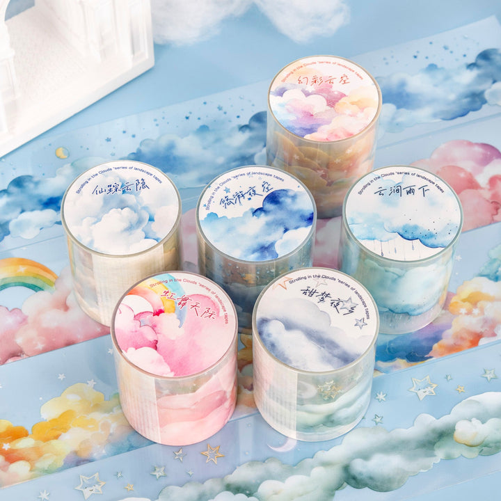 Up in the air PET Tapes Sky Theme Clear Printing
