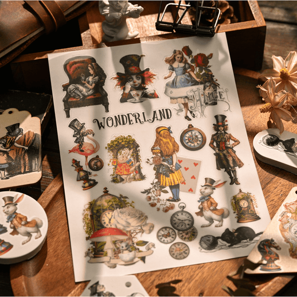 Vintage Alice Wonderland Stickers For Scrapbook Perfect For Scrapbook Projects