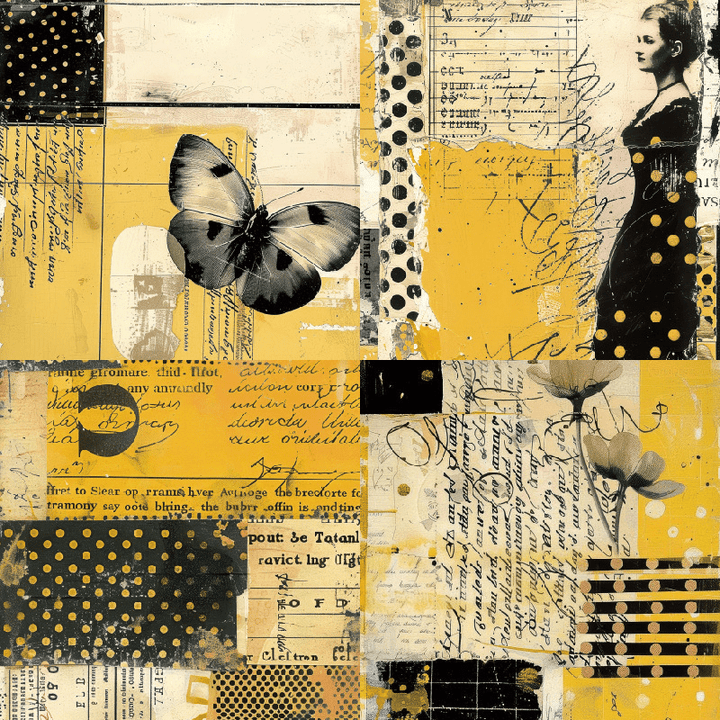 Stylized Text Based Paper for Mixed Media Projects