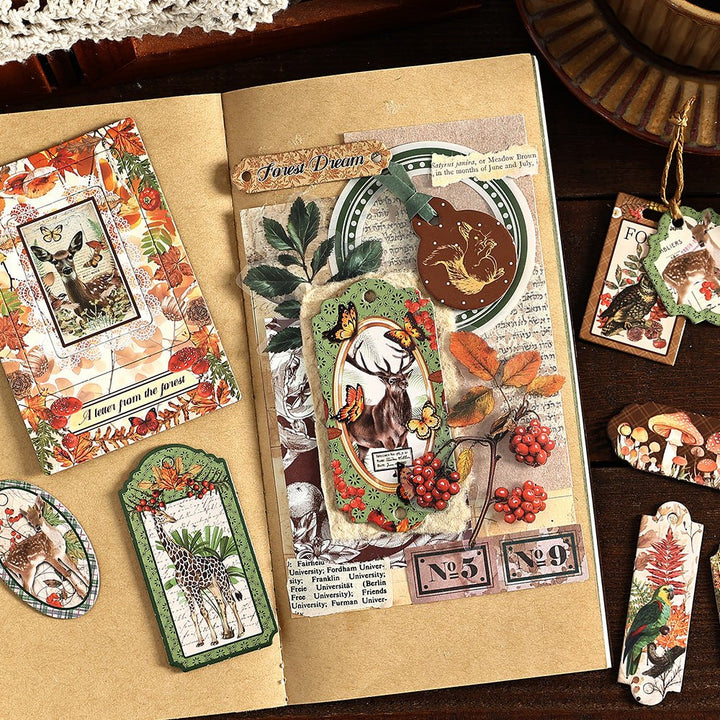 Nature Series Label Paper Vintage Paper for Journal Creation