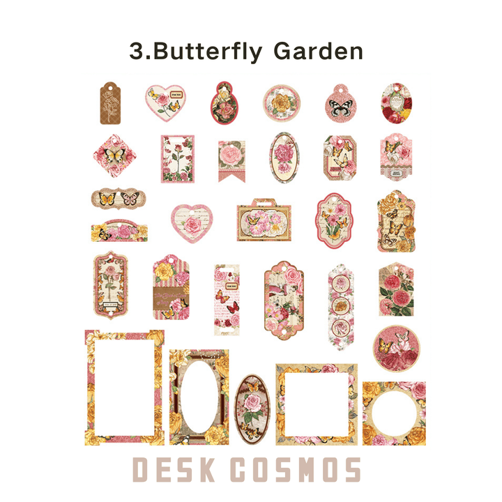 Nature Series Butterfly Garden Label Paper Floral Design