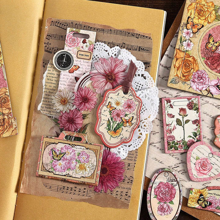 Nature Series Label Paper Butterfly Design for DIY Projects