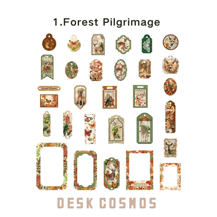 Nature Series Forest Pilgrimage Label Paper Vintage Craft Paper