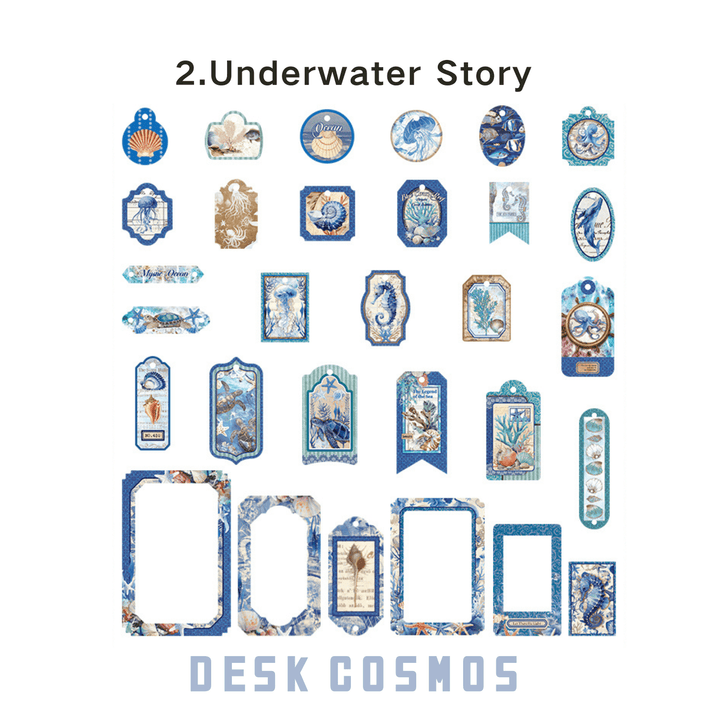 Nature Series Underwater Story Label Paper Ocean Theme