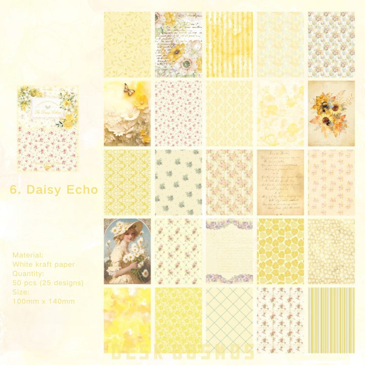 Nature Collage Paper Fresh Breeze flower journal sheet