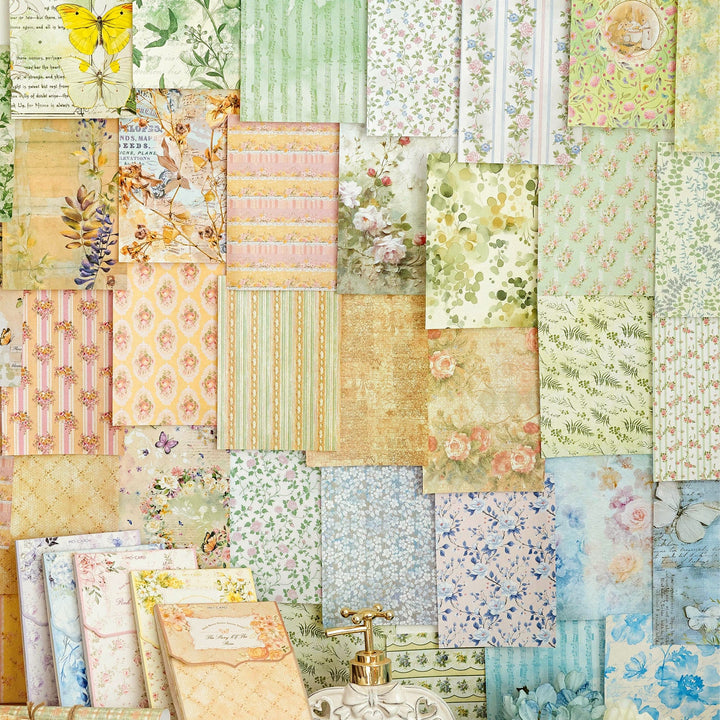 Nature Collage Paper Fresh Breeze vintage journaling