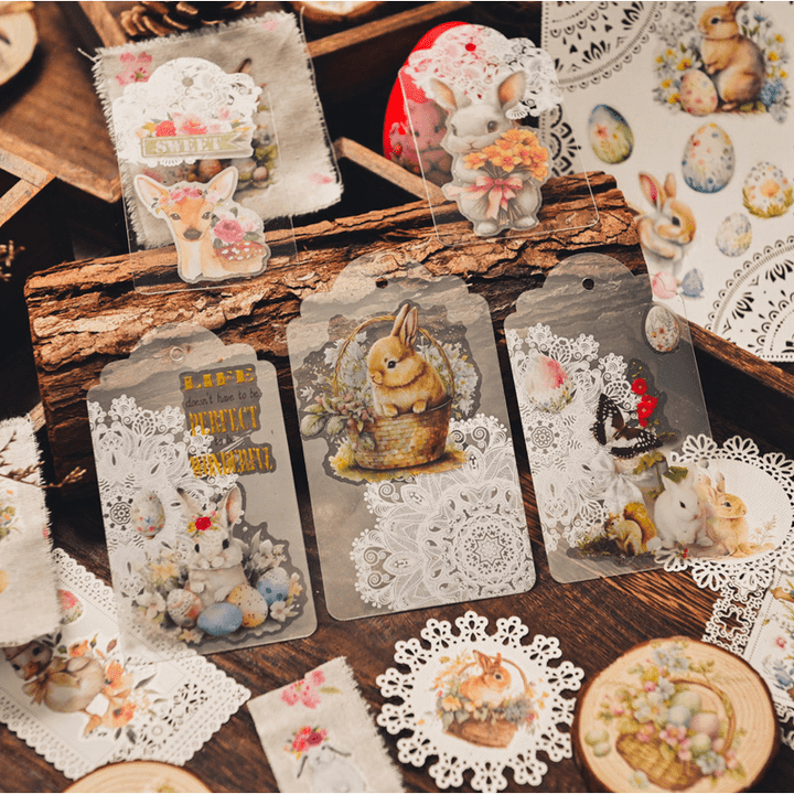 Vintage Easter Festival Transfer Stickers For Scrapbook