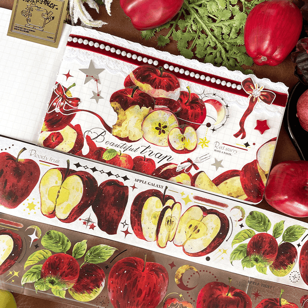 Apple Star Plant Fruit Tape For Journal Lovers