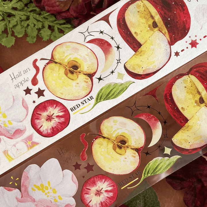 Apple Star Tape For Junk Journals