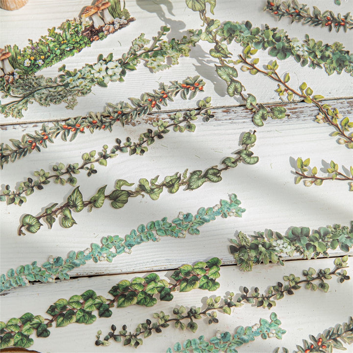 Vintage Journal Mountain Wild Flower Branches Series Stickers For Creative Projects