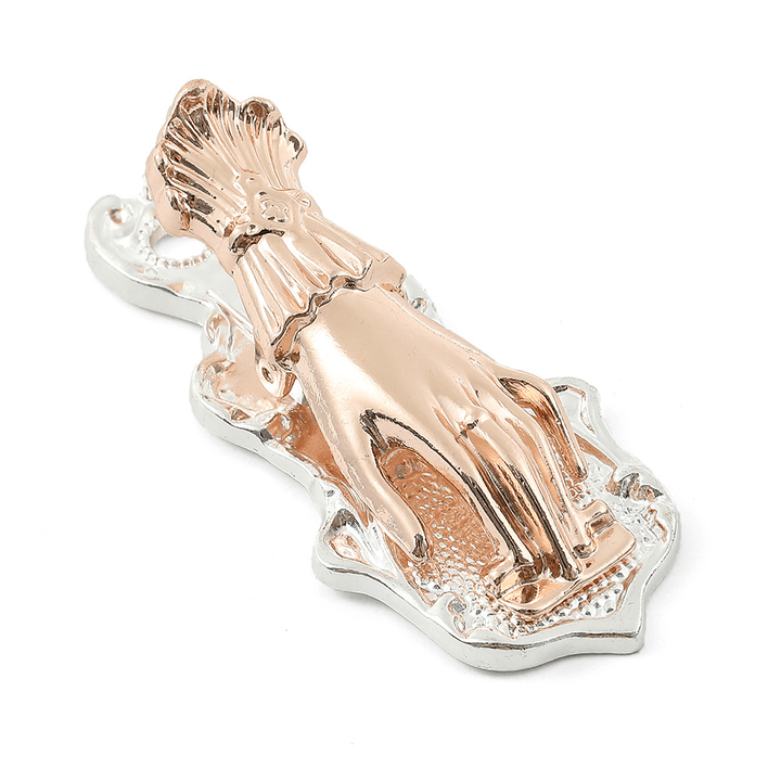Hand Clip Vintage Planner Binder Silver Rose Gold A Dual Tone Metal Charm