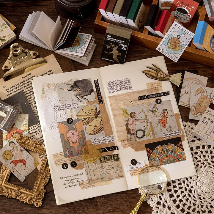 Vintage Library Series Scrapbook Paper Decoration for Phone Case DIY