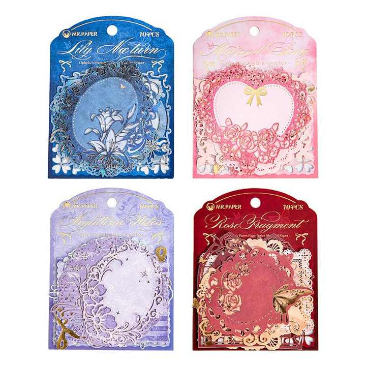 Vintage Paper Craft Paper Ophelias Poetry Material Romantic Lace